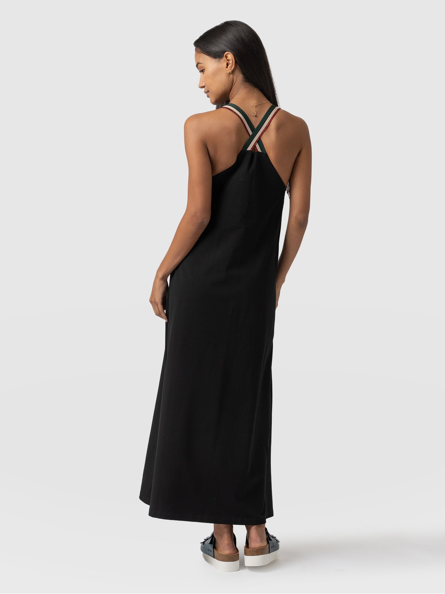 Sunset Dress Black Red Lurex - Women's Dresses | Saint + Sofia® USA